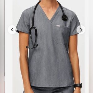Figs Graphite V-Neck Scrub Top